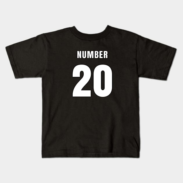 NUMBER 20 FRONT-PRINT Kids T-Shirt by mn9